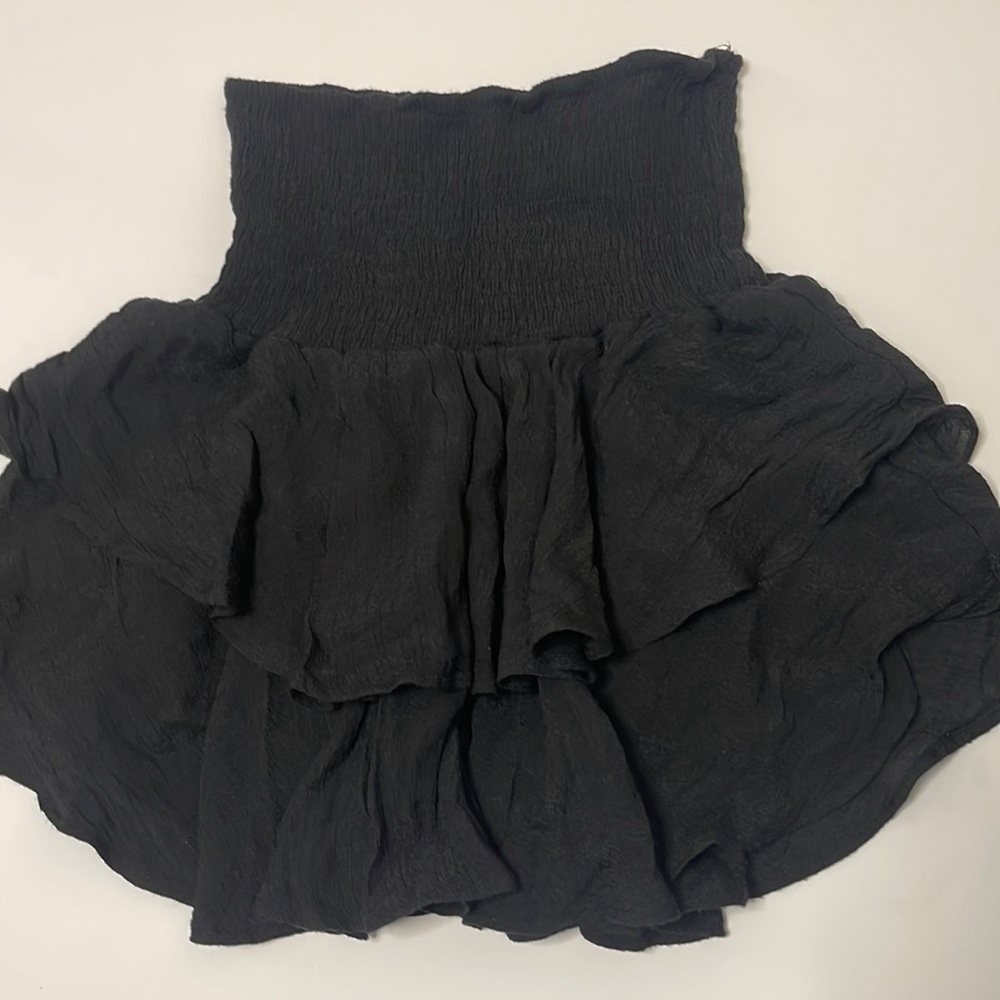 Black Tiered Ruffle Skirt